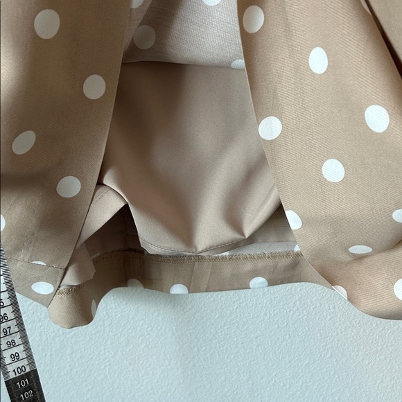 Ann Taylor Tan Dress with White Dots - Picture 6 of 8